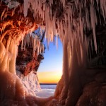 Glowing Ice Cave