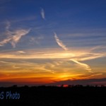 Contrail at Sunset