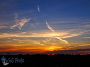 Contrail at Sunset