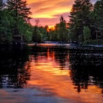 Summer Sunset Over Lake of the Falls