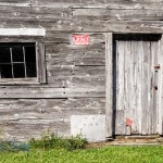 Patched Shed Door