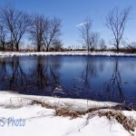 Springtime Snow at the Pond