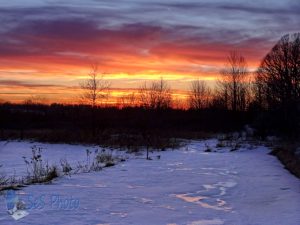 Ice and Snow Sunset