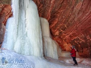 Frozen Falls Inside a Cave